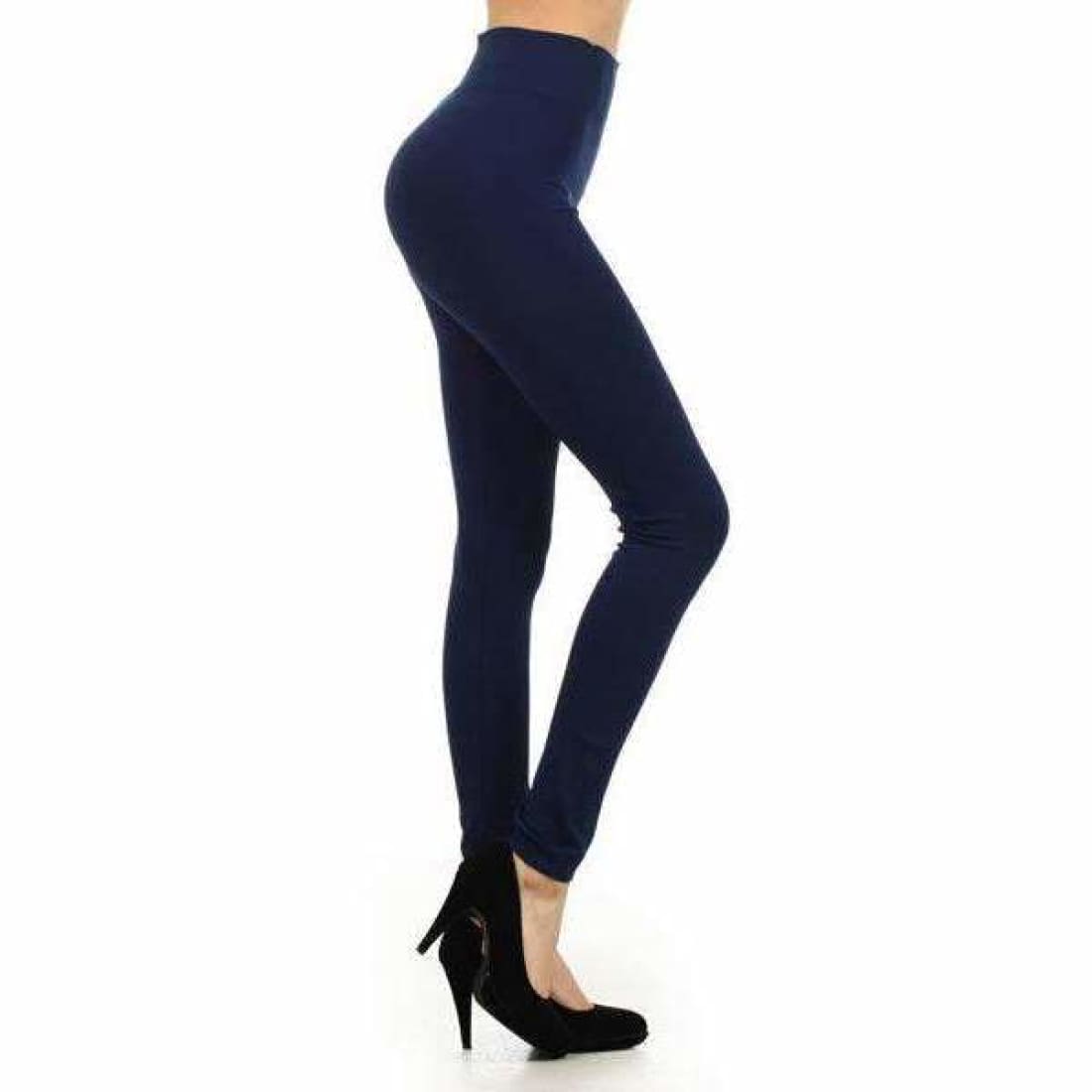 YELETE Women's Active Lace-Up Mesh Side Workout Leggings Navy Blue S