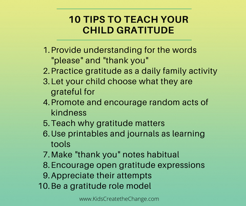 tips to teach kids gratitude