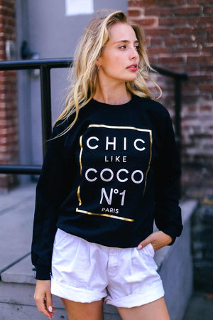 Chic Like Coco Graphic Sweatshirt Elizabeth Nichole