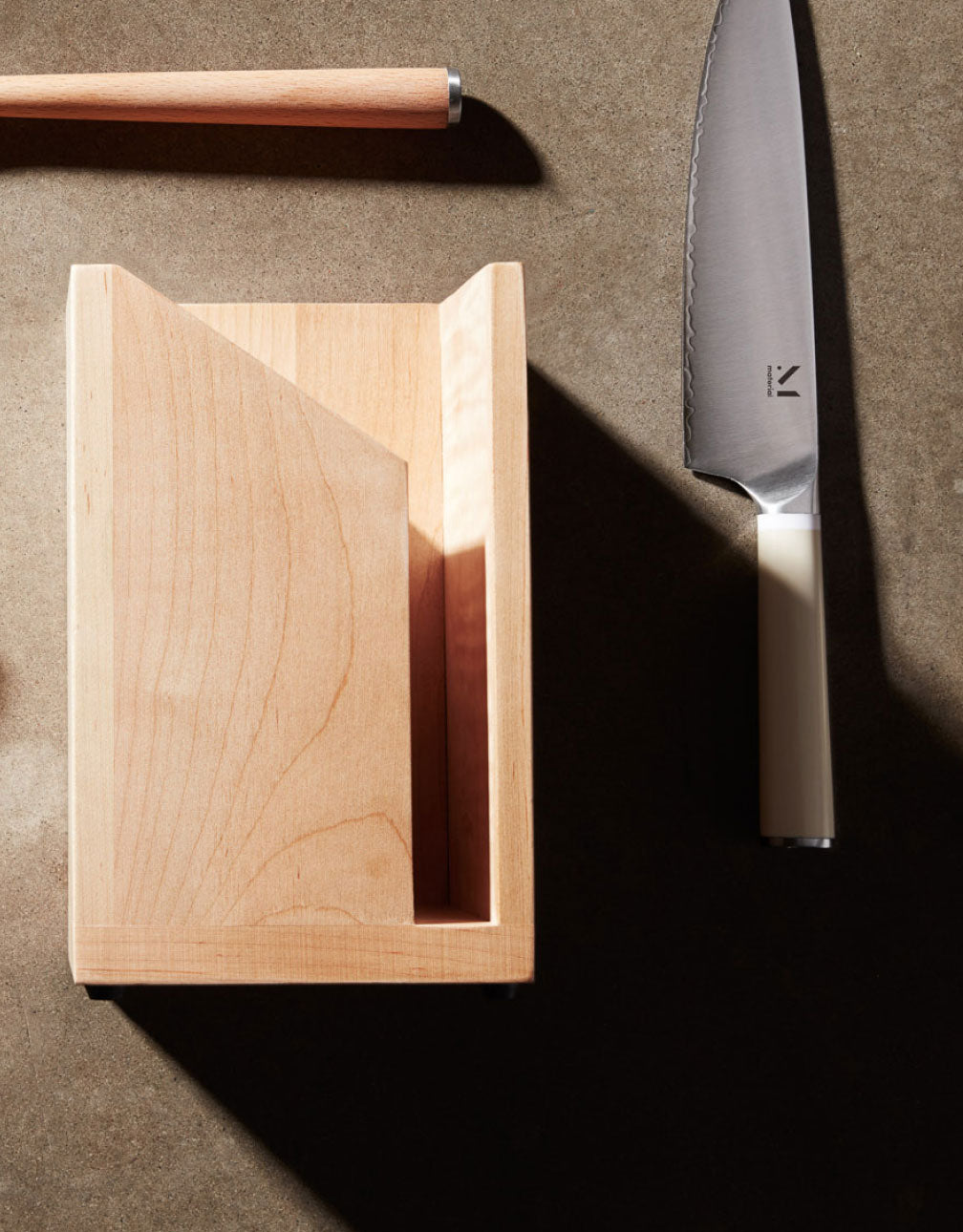 Material Knife Trio + Stand (Cool Neutral White Ash)