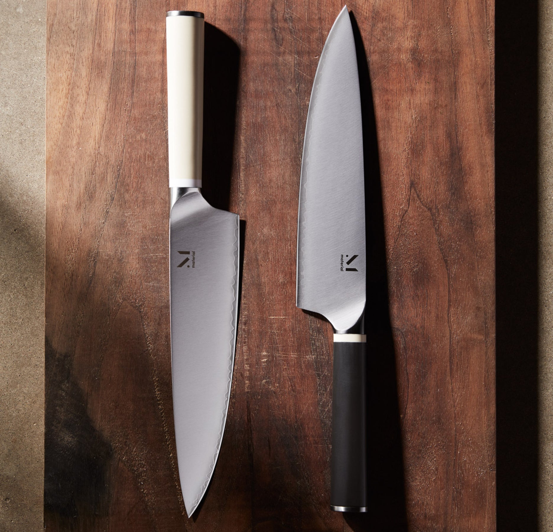  Material, Knife Trio, Carbon Stainless Steel Japanese Chef's  Knife for Chopping and Cutting, Razor-Sharp Strong Blade, Cool Neutral:  Home & Kitchen