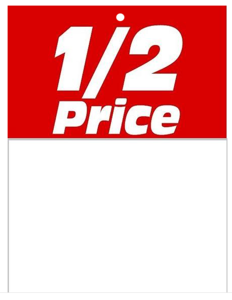  T50BFS, Black, Friday, Sale, Slotted Price Sale Tags, 5  x 7, 100 per Pack, Business Store Signs