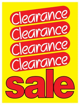 Clearance Sale Retail Shelf Signs-3.5W x 5.5 H- 100 signs