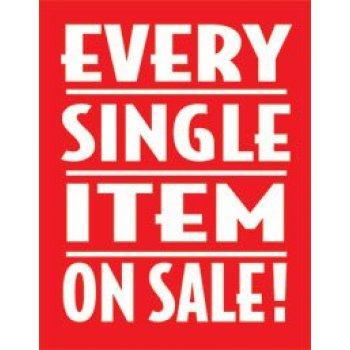 Every Item on Sale Retail Price Sign- 11"W x 17"H
