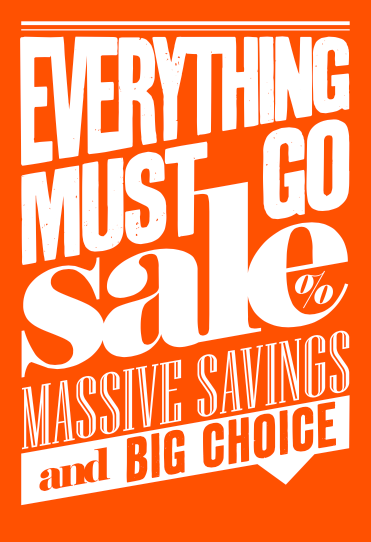 Everything Must Go Easel Sign — screengemsinc