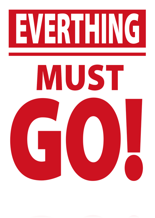 Store Closing Everything Must Go Retail Price Signs — screengemsinc