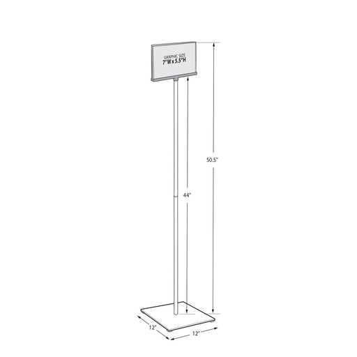 Floor Stand 11W x 7 H Sign Holder-52.5 Overall Height — screengemsinc