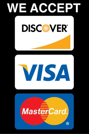 we accept credit card signs