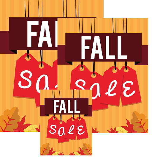 Fall Retail Sale Event Sign Kit -12 pieces — screengemsinc