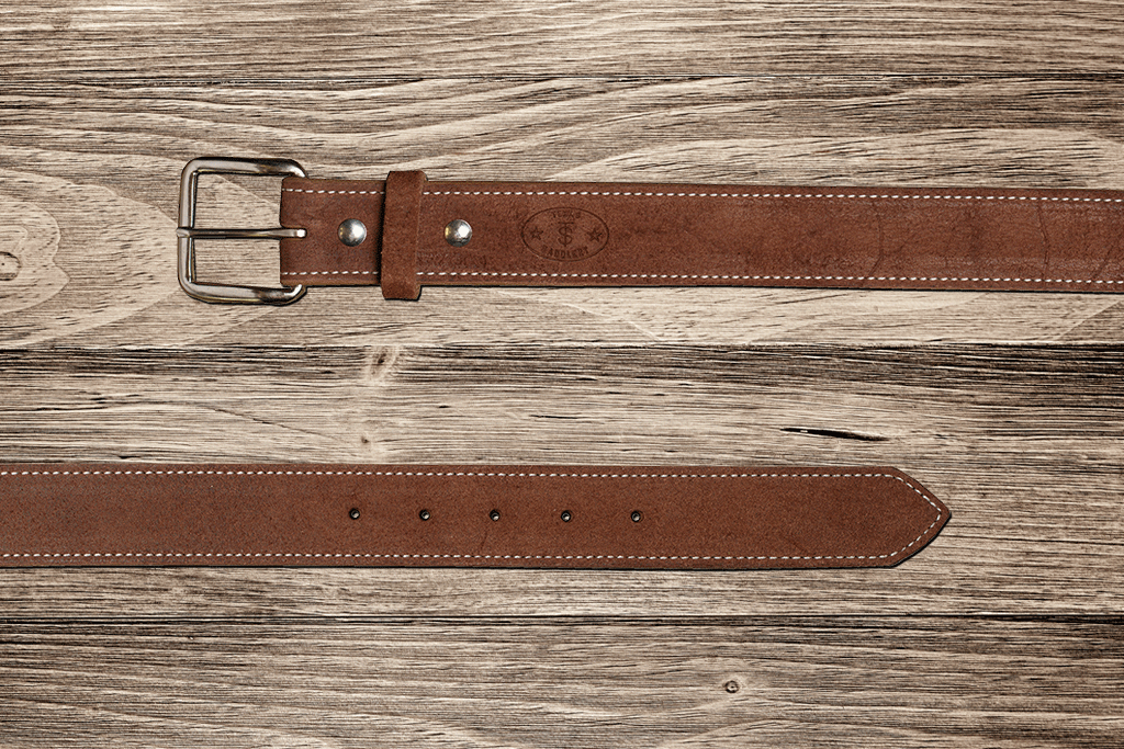 Roughout Buckstitch Belt – Texas Saddlery