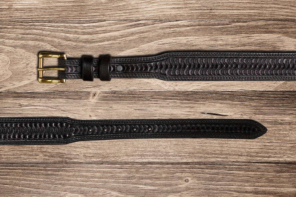  Texas Saddlery Western Belt – Rough Out Buckstitch Belt, 1.5  Inch Width, Tan Leather Belt, Quality Craftsmanship, Hand Cut, Sewn &  Hand Laced