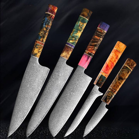 Tsuyoi Premium Japanese Damascus Steel Style Chef Kitchen Knife