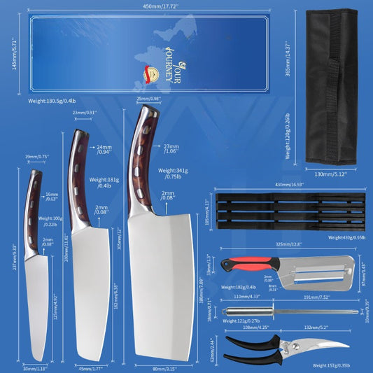 The Chop Stop Premium Pro Chef Kitchen Knife Set
