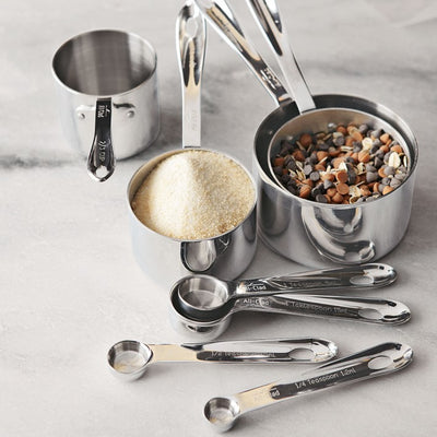 BarConic Rectangular Measuring Spoon Set - Stainless Steel