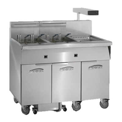 superior-equipment-supply - Imperial - Imperial Stainless Steel Five Battery 50 lb. Capacity 93" Wide Electric Fryer