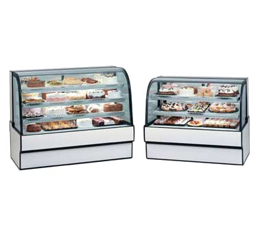 superior-equipment-supply - Federal Industries - Federal Industries, Curved Glass Refrigerated Bakery Case, 59"W x 35"D x 48”H, Choice Of Laminate With Black Trim
