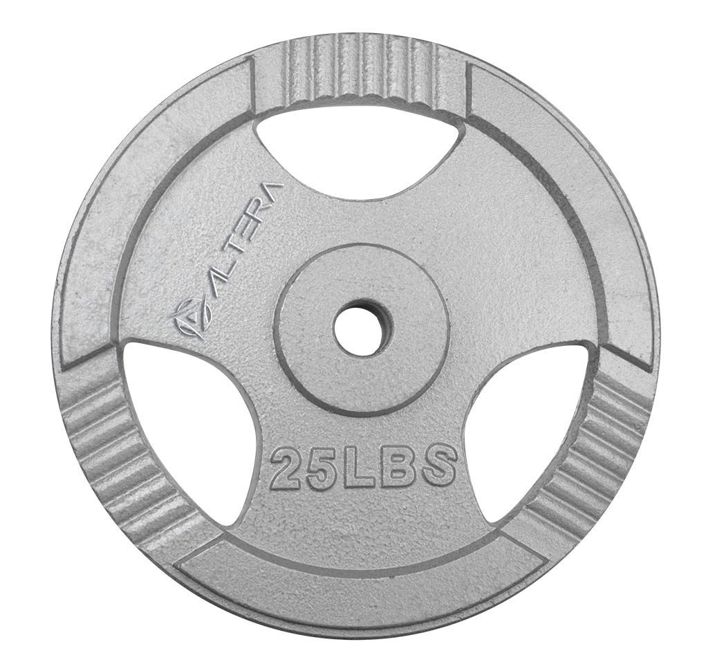 CPSports - Juego de discos para pesas olímpicas con revestimiento de goma,  peso de 0,5 a 25 kg, 50 mm, culturismo, juego de pesas con agujeros para