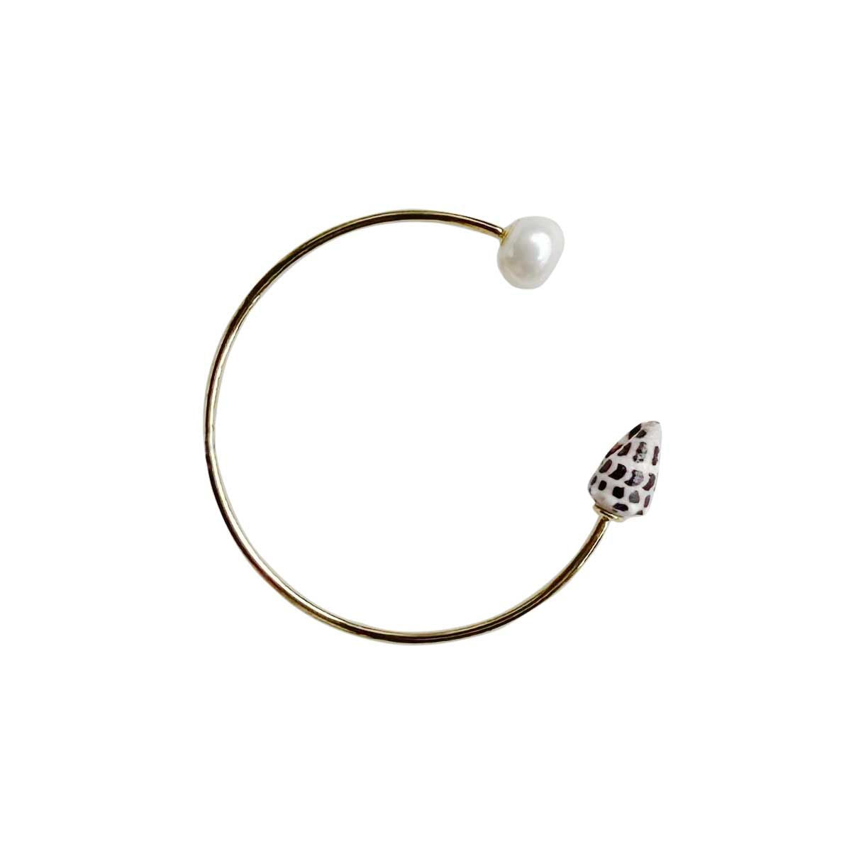 Hebrew Dark Shell and Pearl Charm Bracelet, Asstd