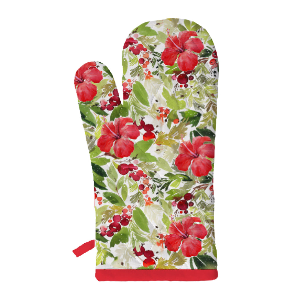 Green and Red Quilt Oven Mitt – SoHa Living