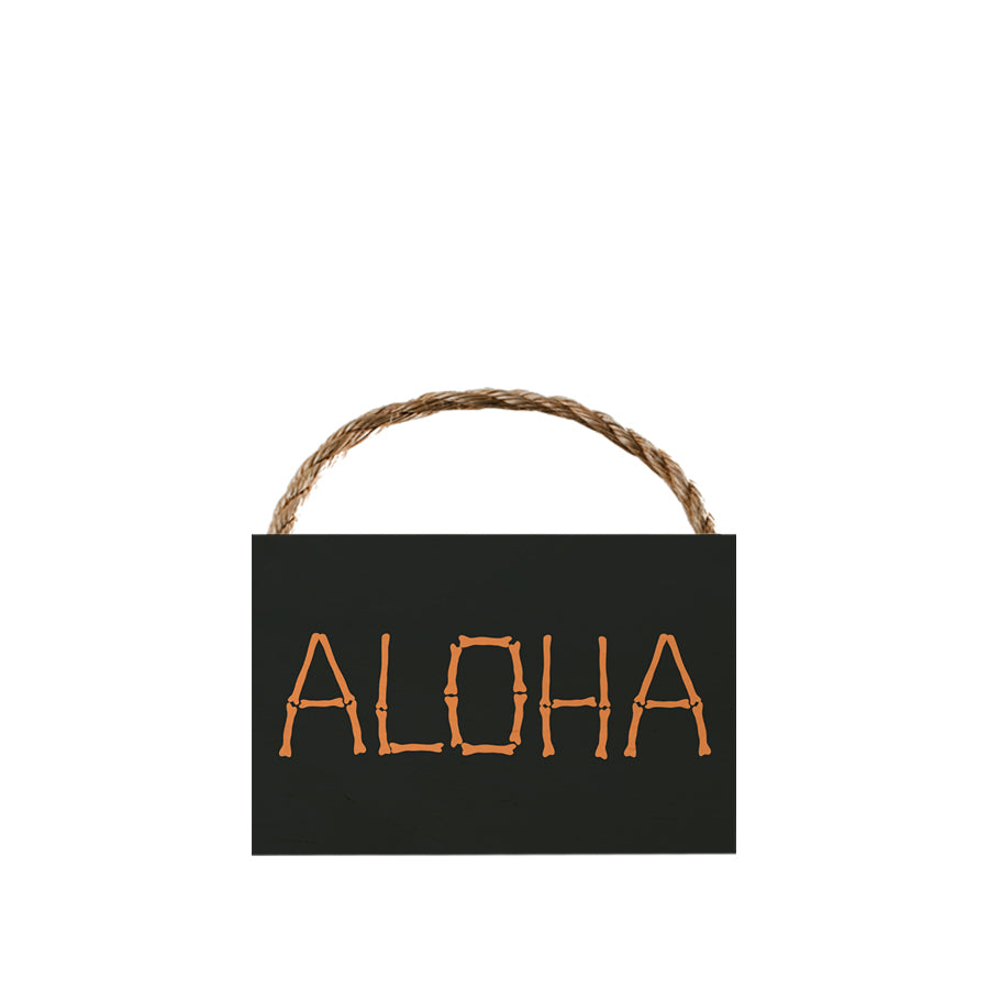 Aloha Bones Mini Sign 4x6 BLK
