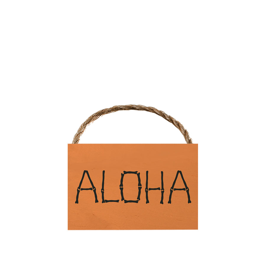 Aloha Bones Mini Sign 4x6 ORG