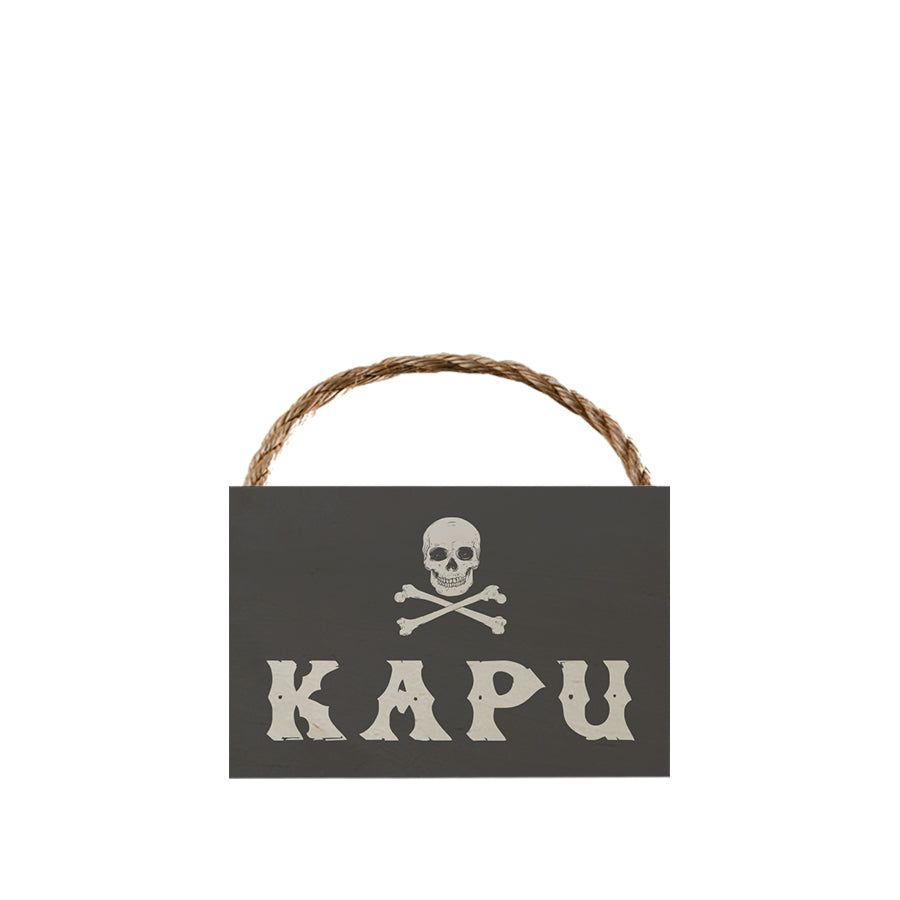 Kapu Skull & Bones Mini Sign  4x6