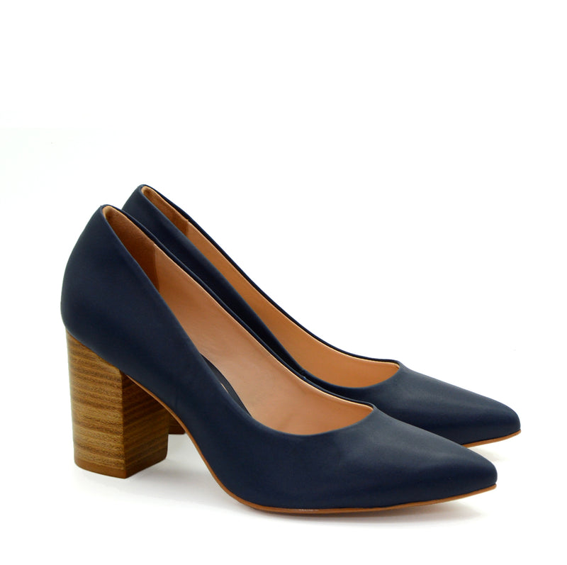 wood block heel pump