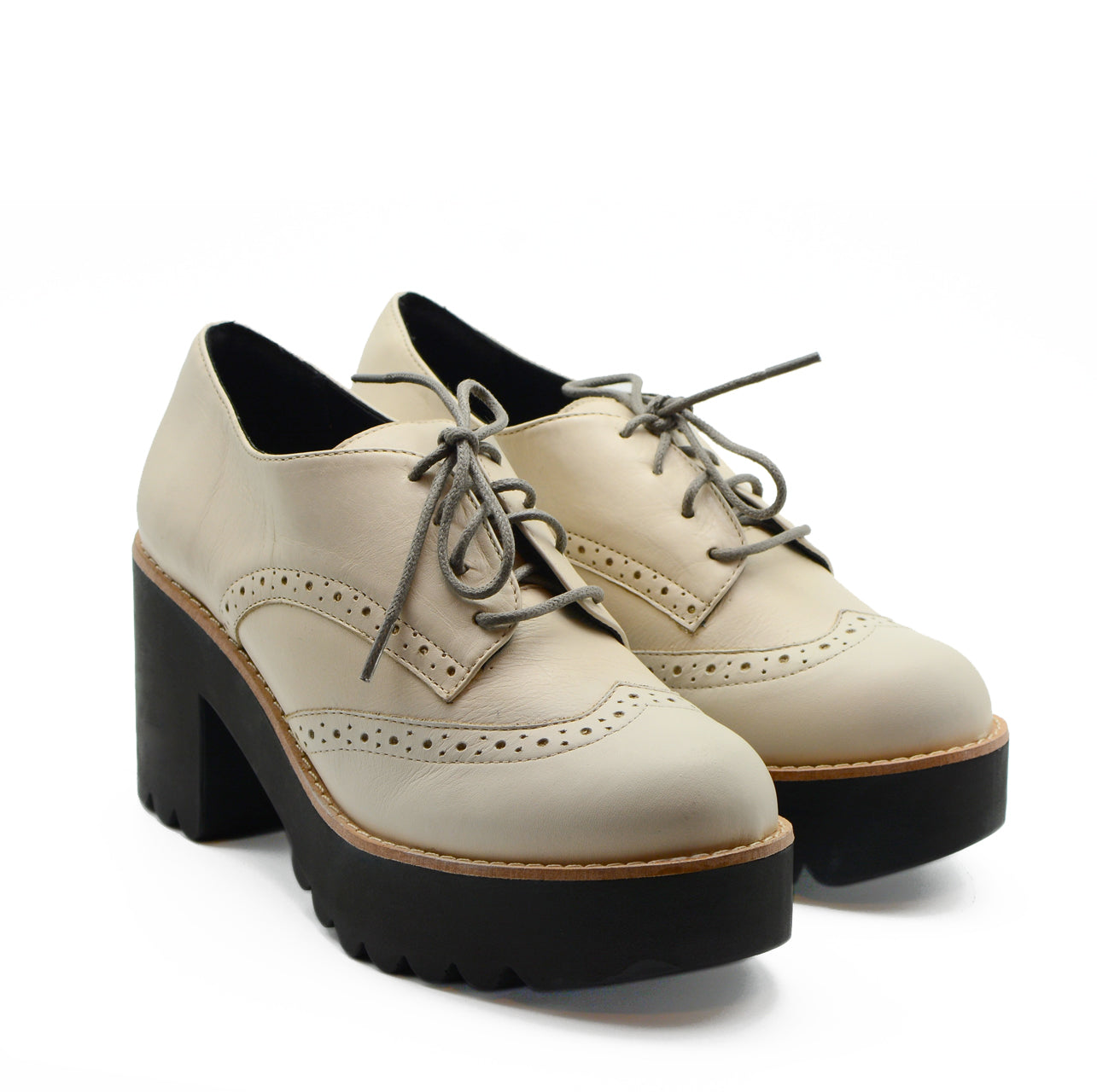 chunky heeled brogues