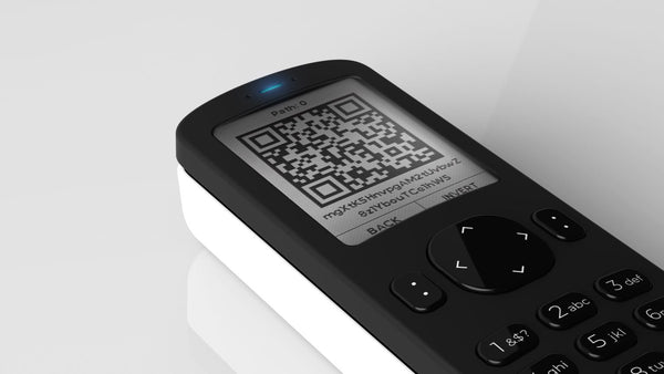 a digitalização de código QR da carteira de hardware Foundation Passport