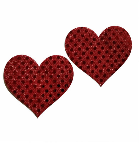 Love: Black Glitter Hearts Nipple Pasties