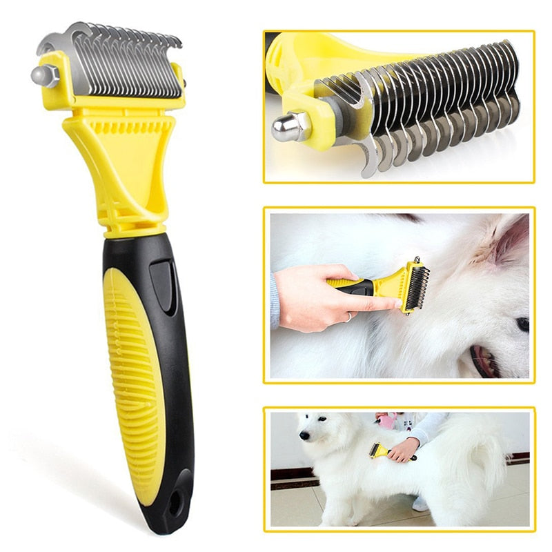 Stainless Steel Double-Sided Cat/Dog Comb Brush