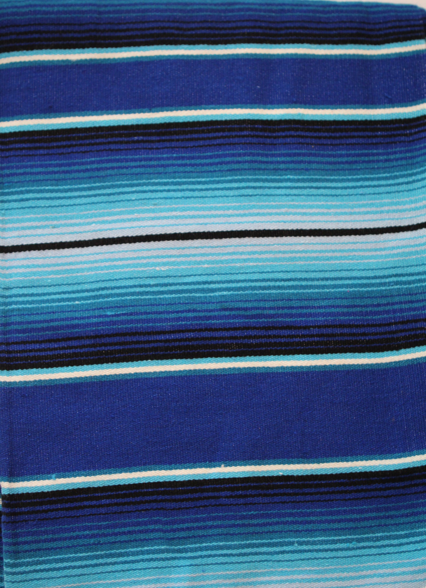 Saltillo Serape Blanket - Azul & Blue Two Tone