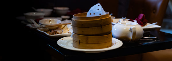 Dim sum with teapot