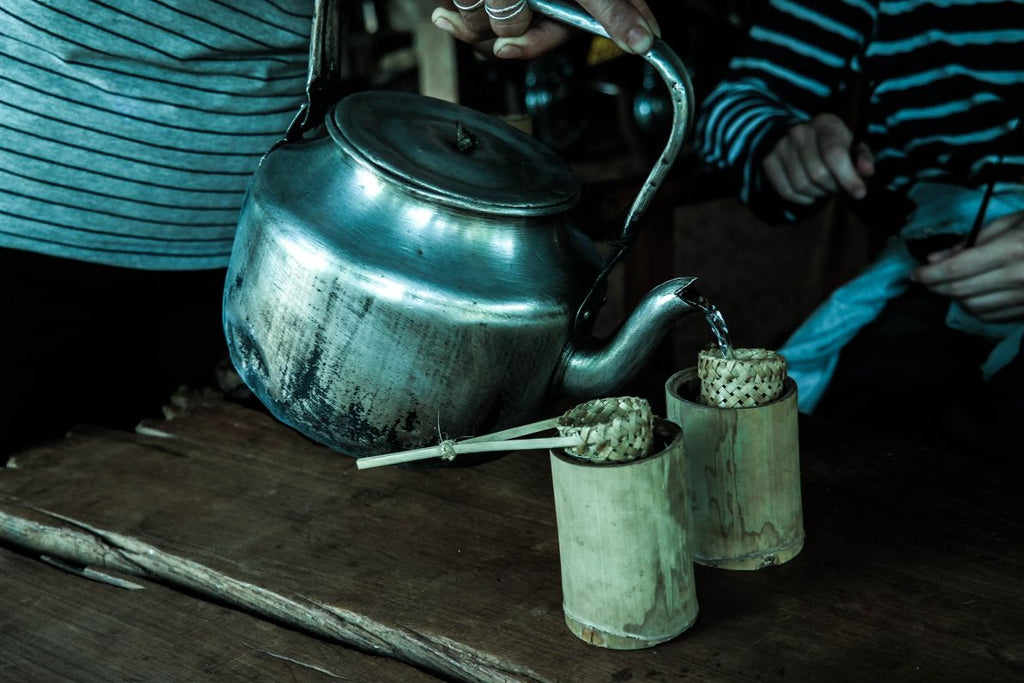 Tea with bamboo filter