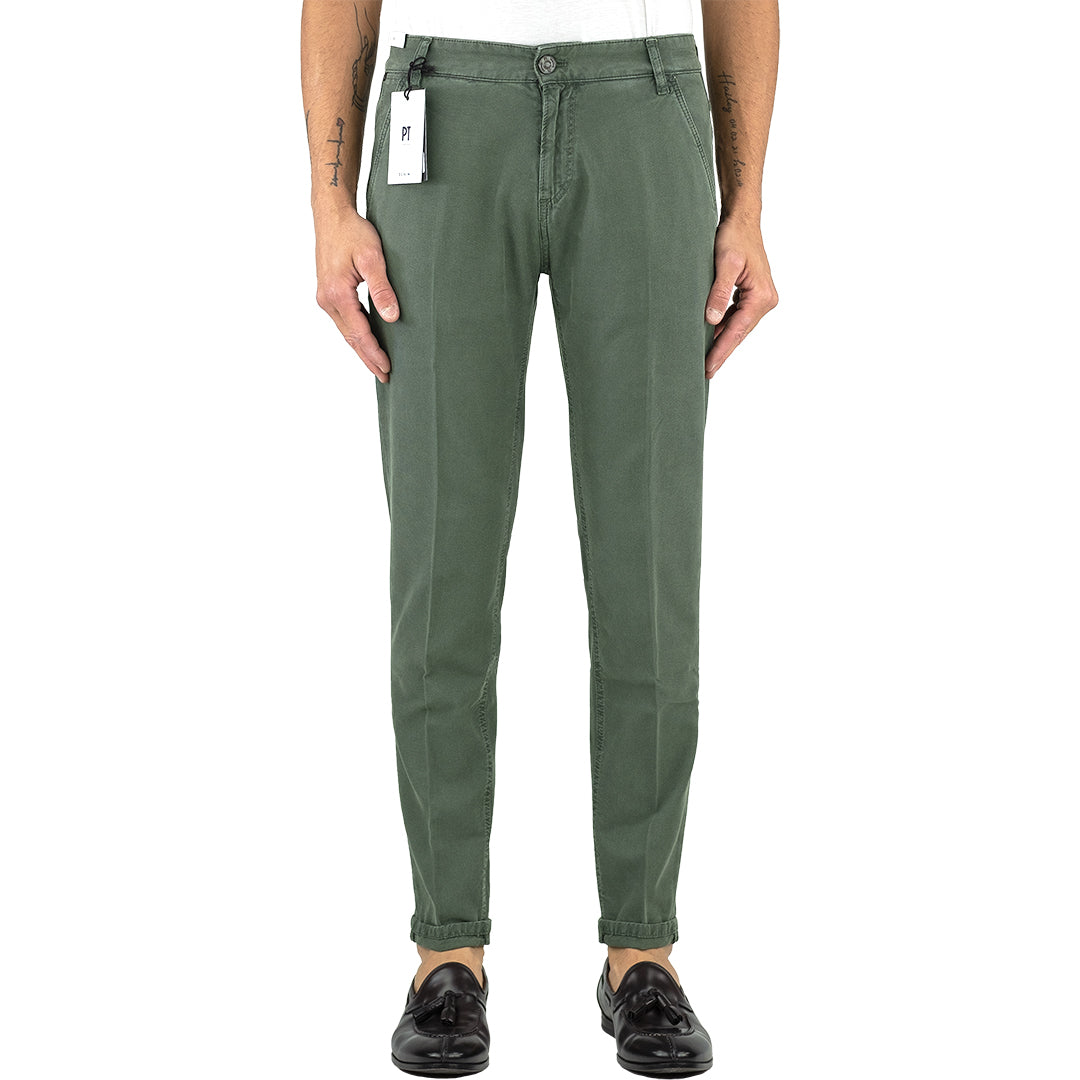 Jeans Pantalone PT Torino Denim Indie Tasca America Verde Salvia