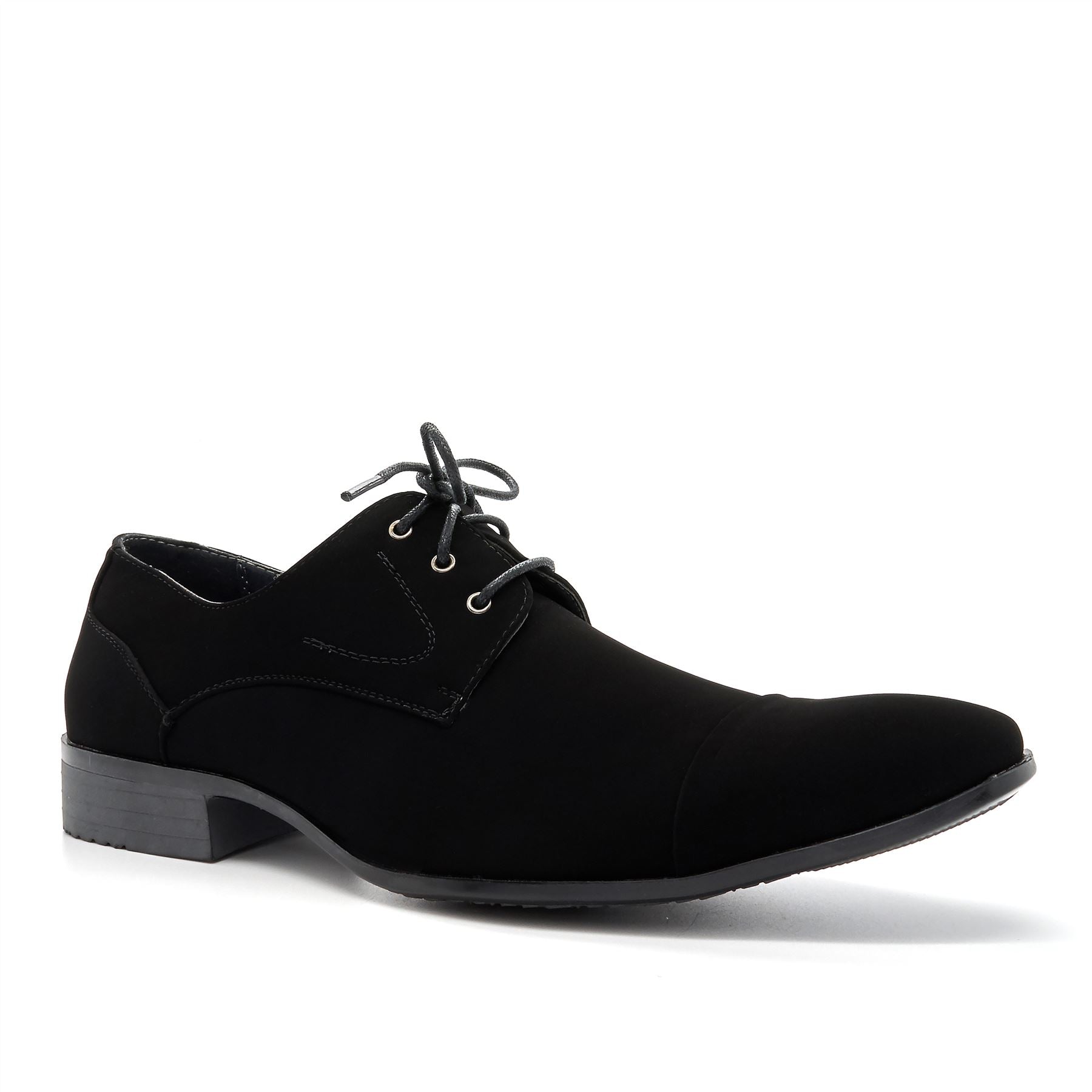 black suedette lace up shoes