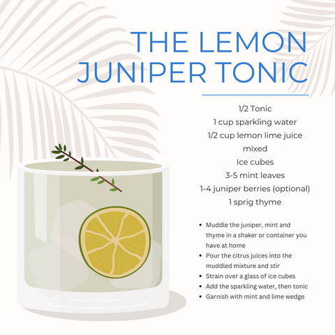 Thera Optimal health Lemon Juniper Tonic Graphic