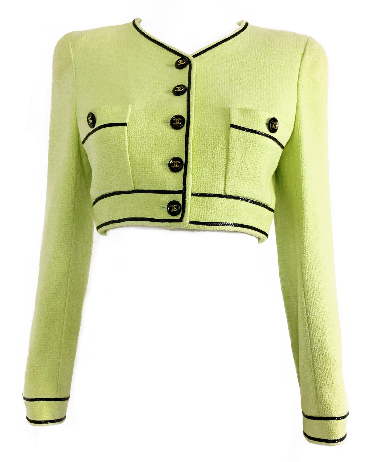 Chanel 1995 Green Cropped Bouclé Jacket – FRUIT Vintage