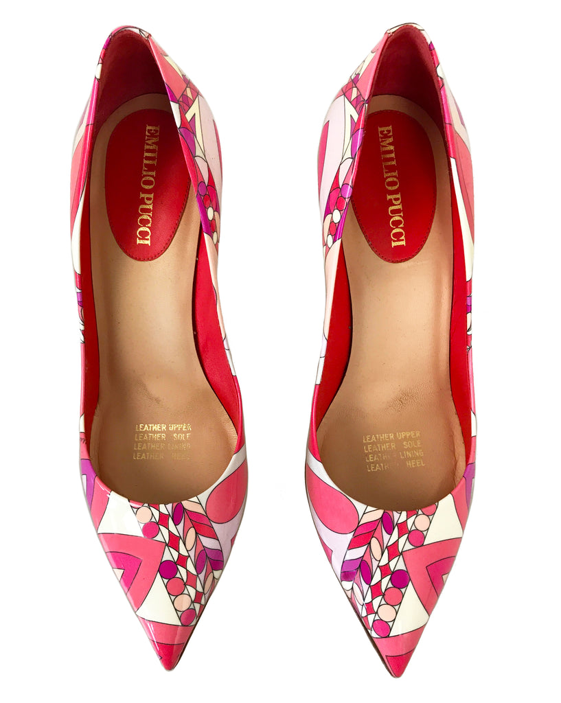 Emilio Pucci Pink Print Heels – FRUIT 