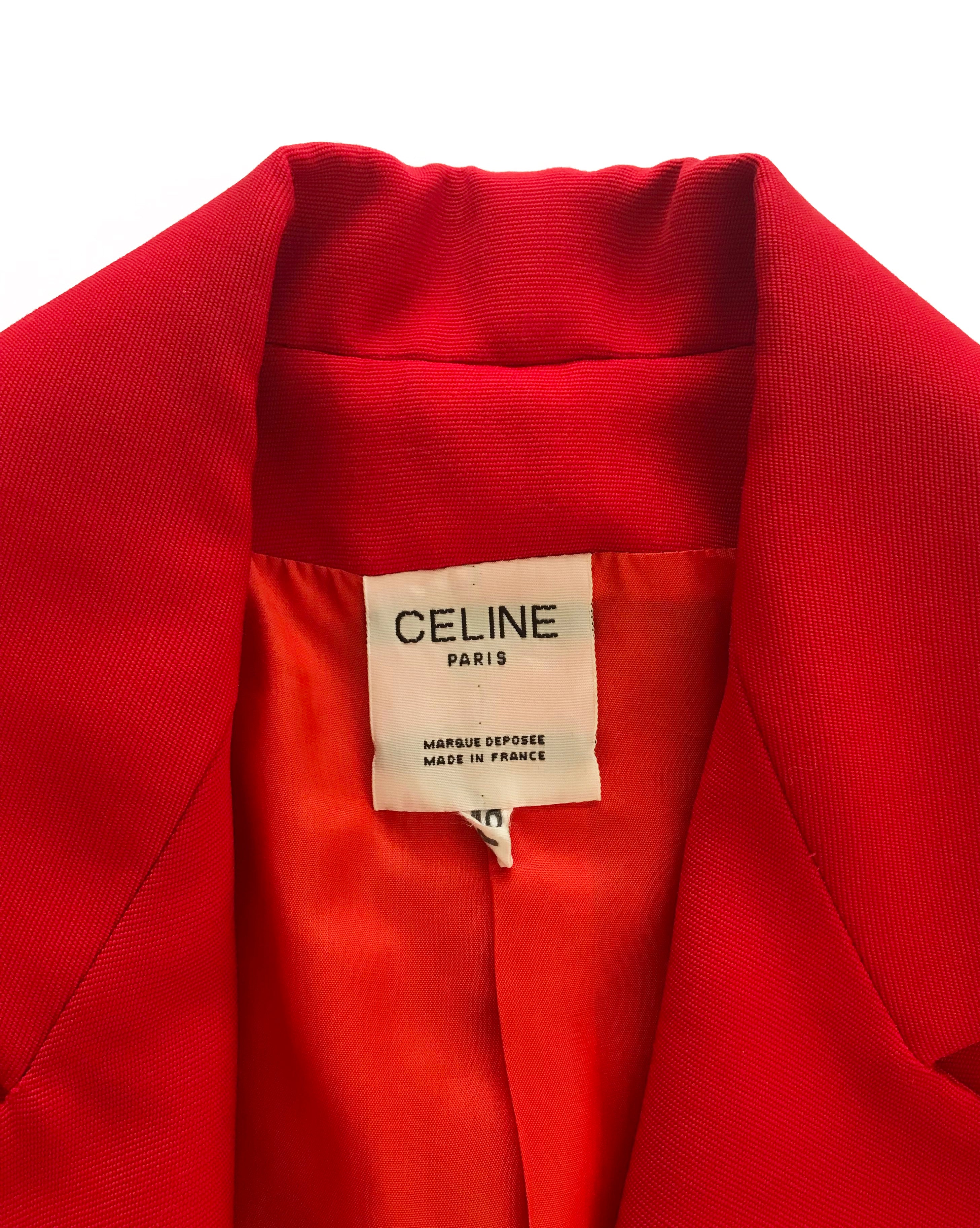 Celine Dead Stock 1980s Cropped Red Valentines Jacket – FRUIT Vintage