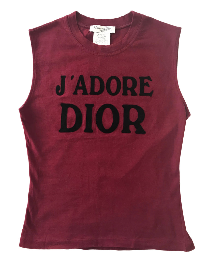 Christian Dior J'adore Dior Logo Print Tank Top – FRUIT Vintage