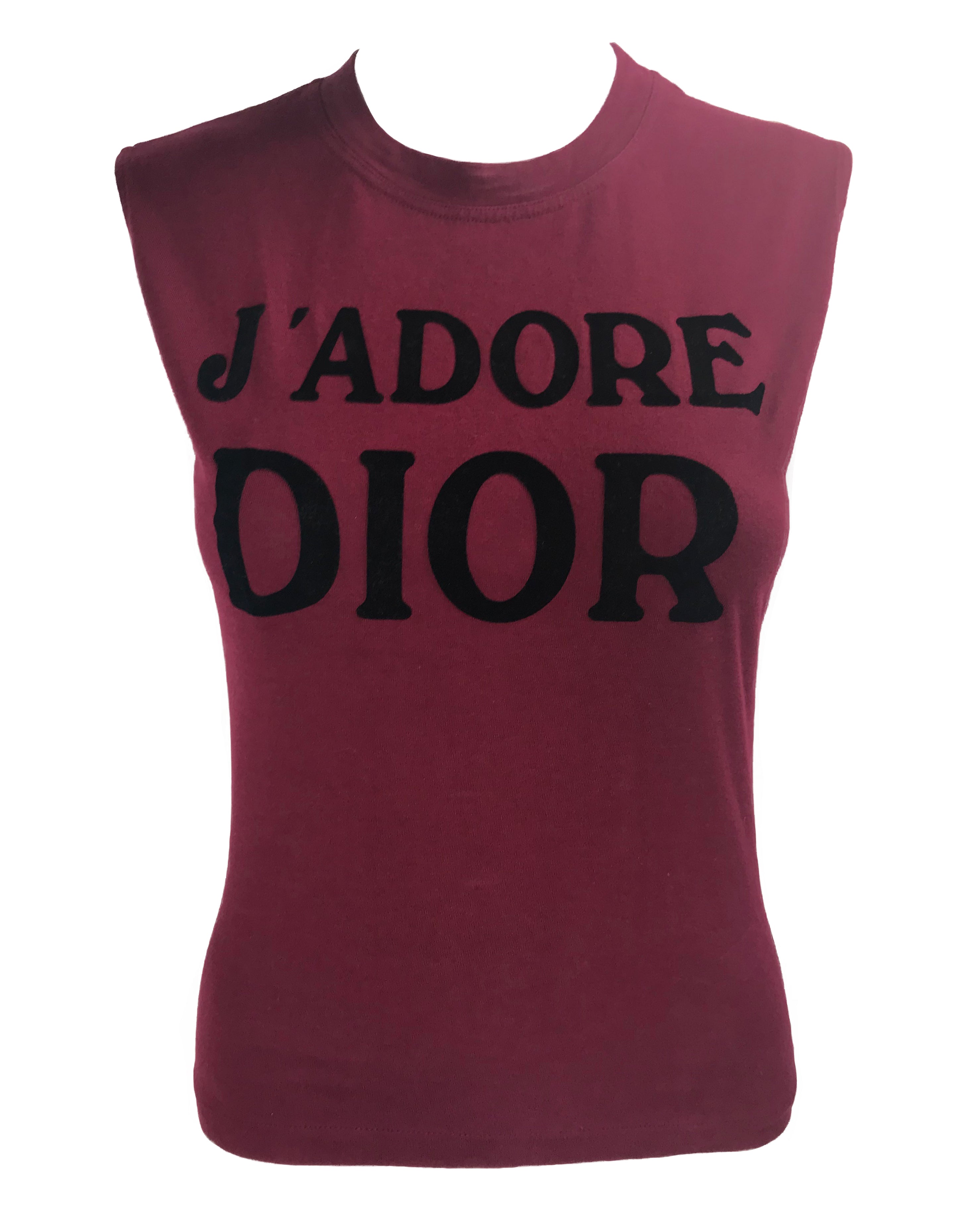 Christian Dior J'adore Dior Logo Print Tank Top – FRUIT Vintage