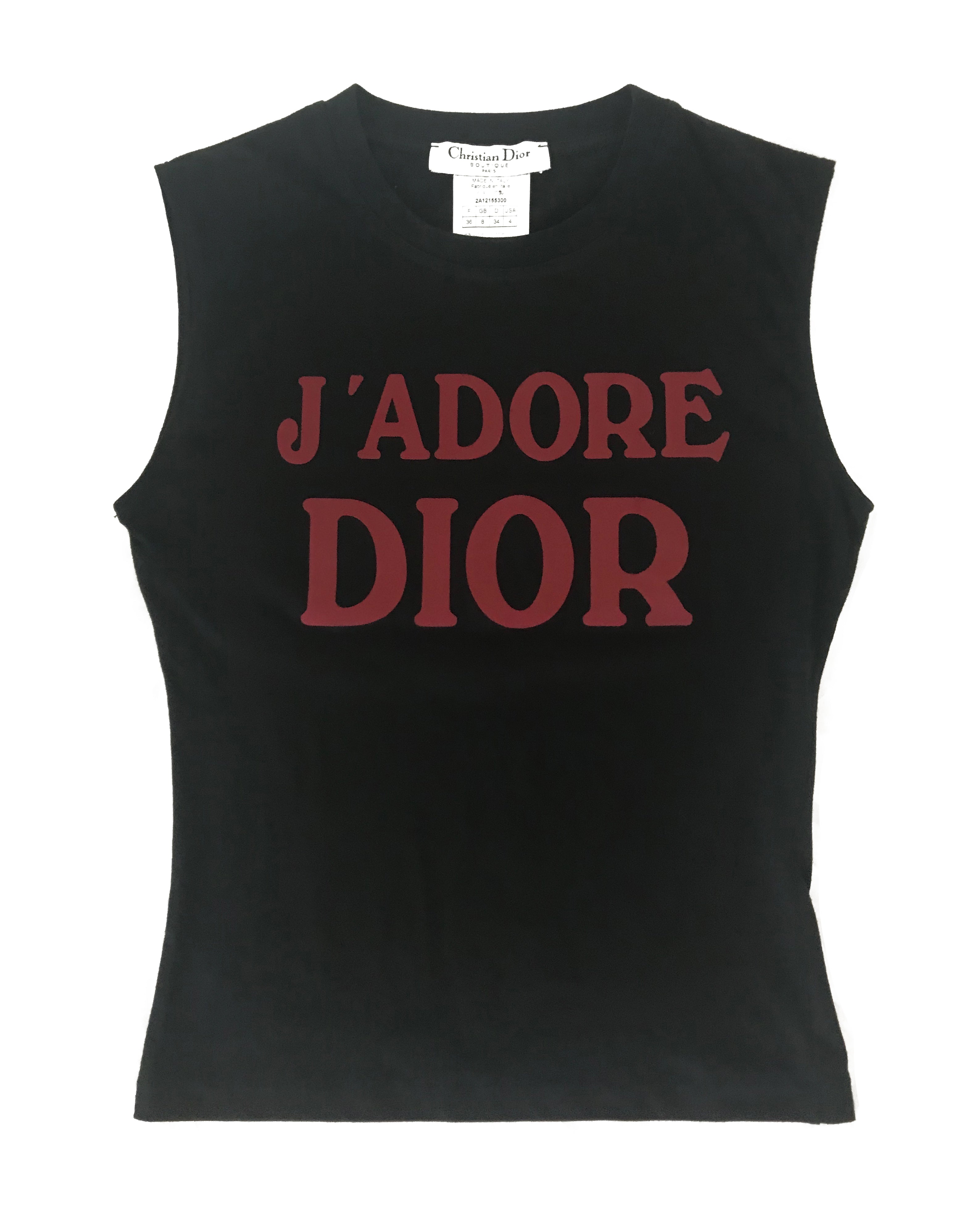 Christian Dior J'adore Dior Logo Print Tank Top – FRUIT Vintage