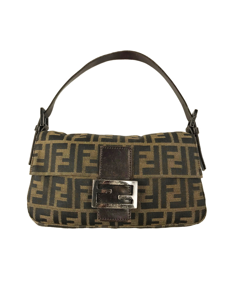 Banke Og hold Udlænding Fendi Baguette Zucca Print Handbag – FRUIT Vintage