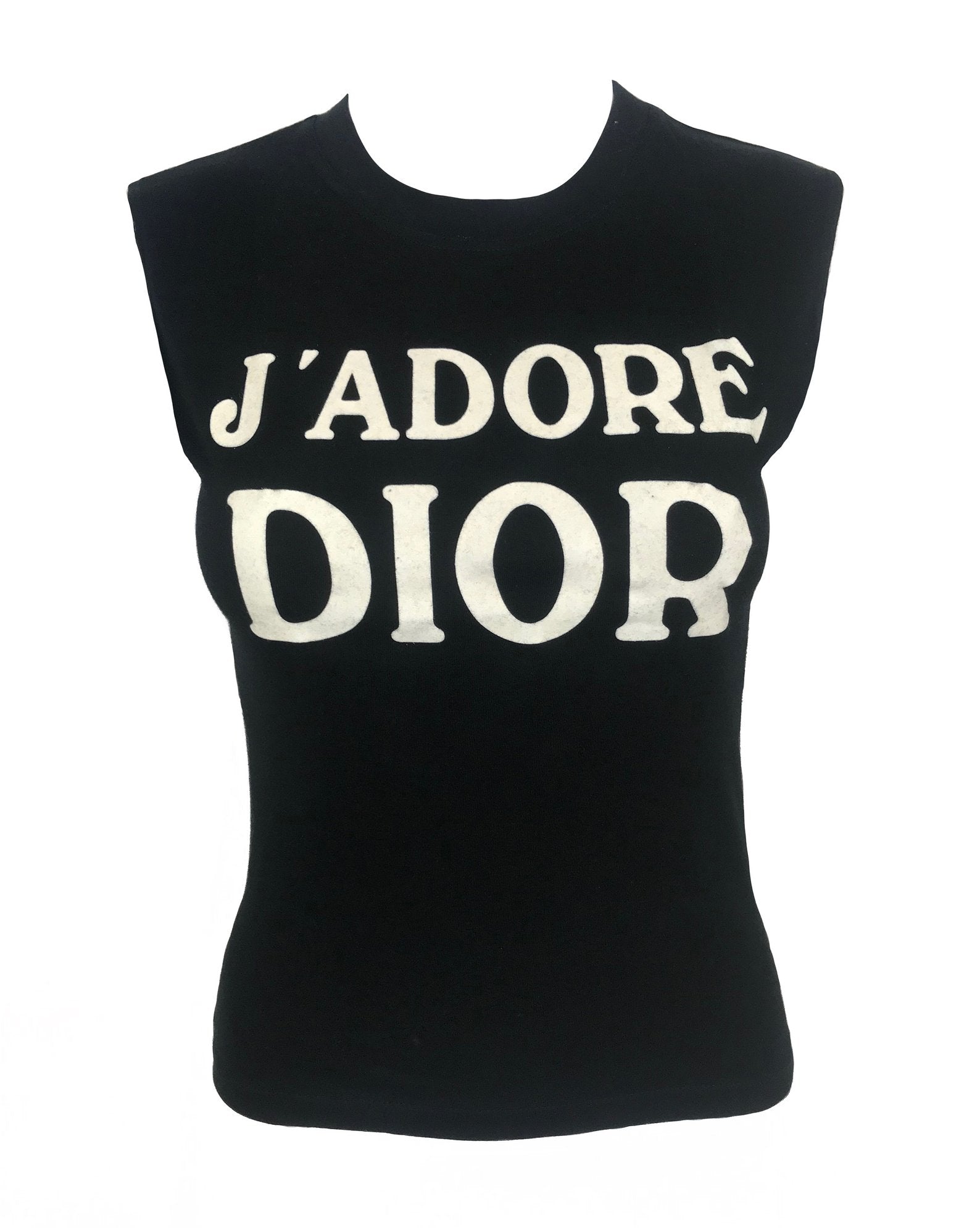 Christian Dior J'adore Dior Logo Print Tank Top – FRUIT Vintage