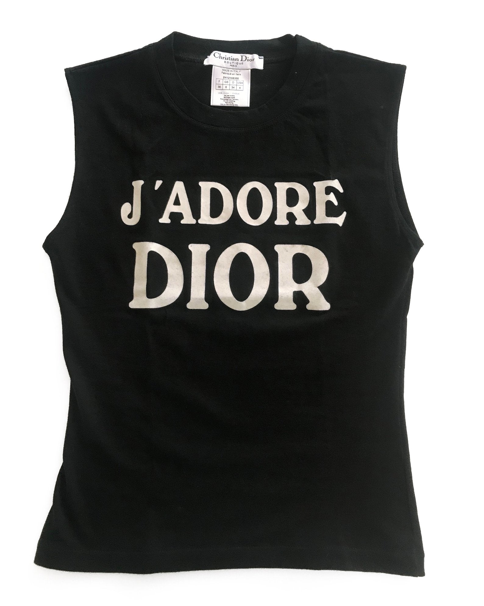 Christian Dior J'adore Dior Logo Print Tank Top – FRUIT Vintage