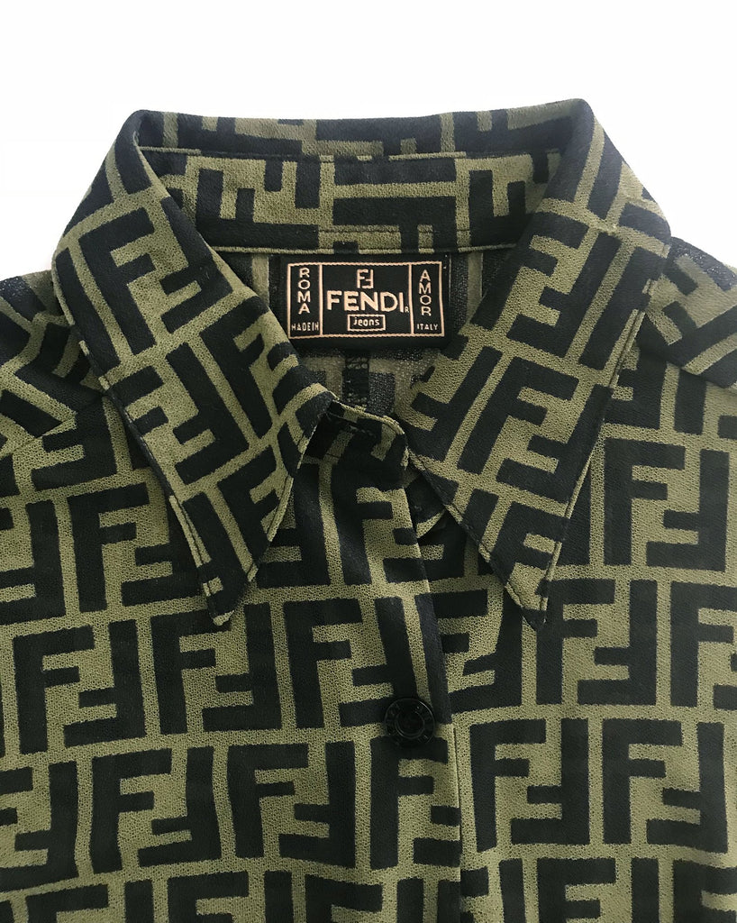 fendi button shirt