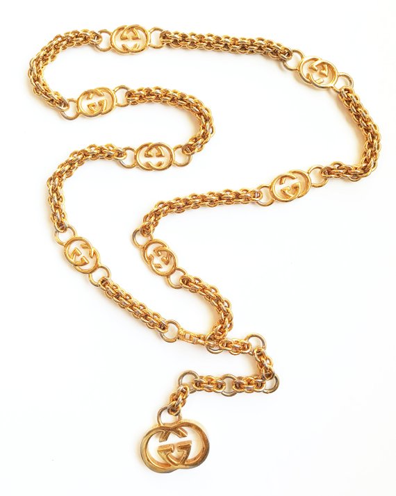 gucci gold chain belt