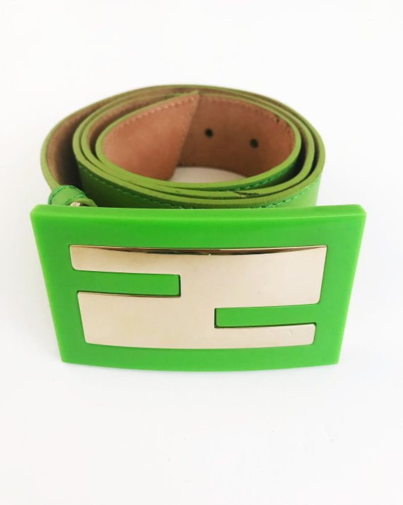 green fendi belt