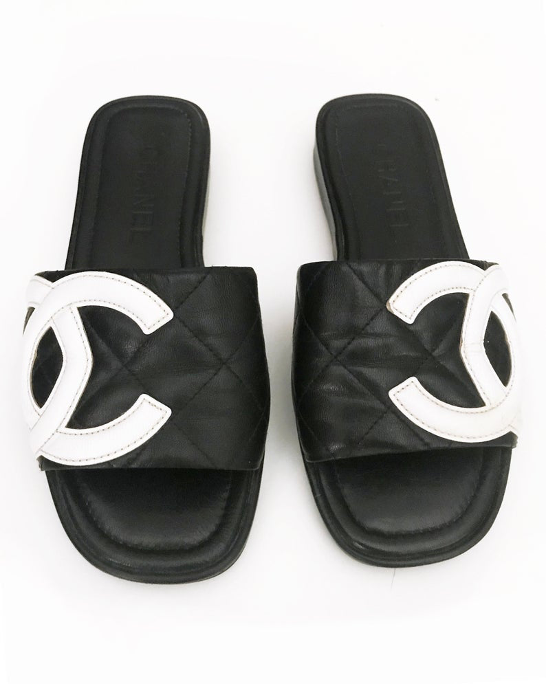 Chanel Logo Slides – FRUIT Vintage